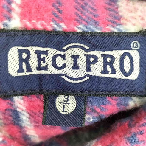 RECIPRO インドコットン チェック ヘビー ネルシャツ ボックスシルエット メンズ JPN:L