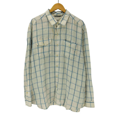 トミーバハマ Tommy Bahama RELAX フラップポケット リネン L/S チェック シャツ メンズ import:XL