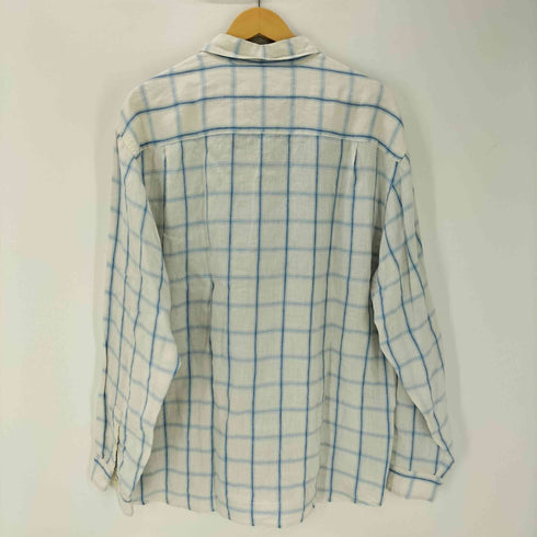 トミーバハマ Tommy Bahama RELAX フラップポケット リネン L/S チェック シャツ メンズ import:XL