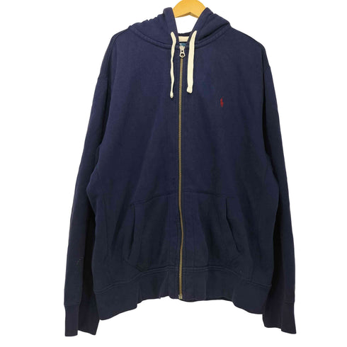ポロバイラルフローレン Polo by RALPH LAUREN 90S インナーサーマル フルジップ パーカー メンズ import:XXL