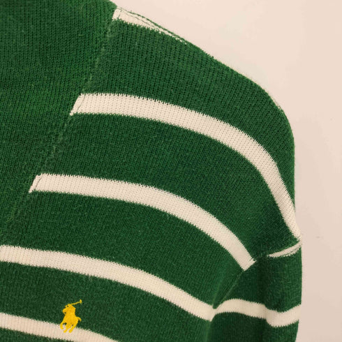 ポロラルフローレン POLO RALPH LAUREN ポニー 刺繍 ショールカラー ボーダー コットン ニット セーター メンズ import:XL