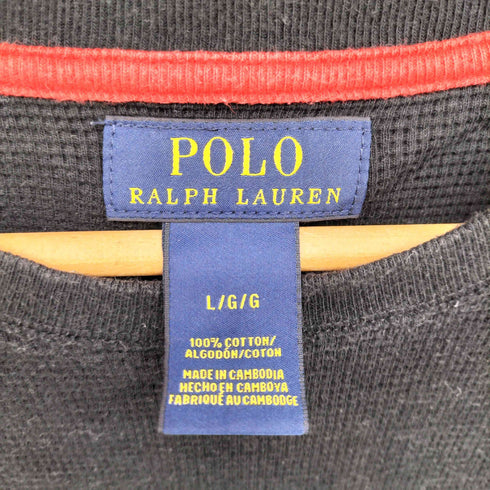 ポロラルフローレン POLO RALPH LAUREN ポニー 刺繍 L/S クルーネック サーマル Tシャツ メンズ import:L
