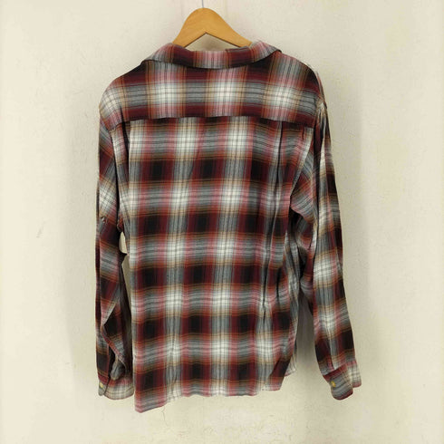 ペニーズタウンクラフト PENNEYS TOWNCRAFT 50-60s オンブレ チェック レーヨン オープンカラーシャツ メンズ import:M