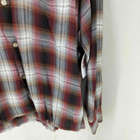 ペニーズタウンクラフト PENNEYS TOWNCRAFT 50-60s オンブレ チェック レーヨン オープンカラーシャツ メンズ import:M