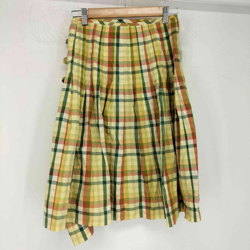 ピーエスポールスミス PS Paul Smith タータンチェック プリーツラップスカート レディース JPN:38