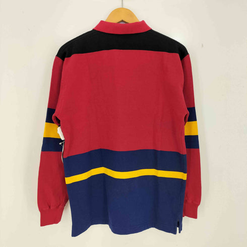 ポロバイラルフローレン Polo by RALPH LAUREN マルチカラー ボーダー ポニー刺繍 裏起毛 スウェットポロ メンズ import:L