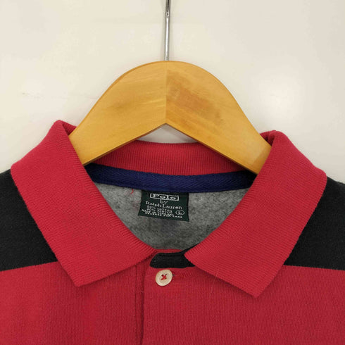 ポロバイラルフローレン Polo by RALPH LAUREN マルチカラー ボーダー ポニー刺繍 裏起毛 スウェットポロ メンズ import:L