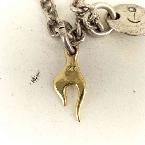 AG FACTORY あるじゃん Silver Necklace (M) K18 ターコイズ コンビトップ ネックレス メンズ