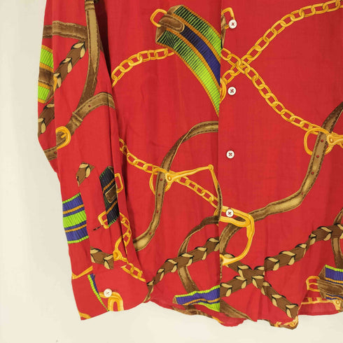 ポロバイラルフローレン Polo by RALPH LAUREN 00S スカーフ柄 L/S シャツ メンズ M