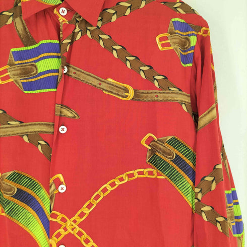 ポロバイラルフローレン Polo by RALPH LAUREN 00S スカーフ柄 L/S シャツ メンズ M