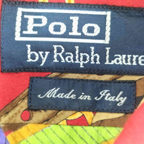ポロバイラルフローレン Polo by RALPH LAUREN 00S スカーフ柄 L/S シャツ メンズ M