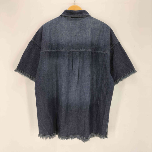 ロマンティッククラウン ROMANTIC CROWN ステッチデザインカットオフデニムシャツ メンズ JPN:L