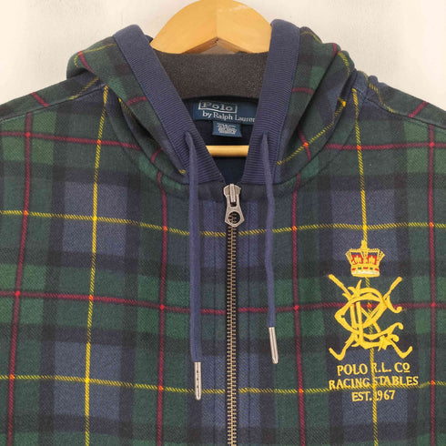 ポロバイラルフローレン Polo by RALPH LAUREN チェックジップアップパーカー メンズ import:M