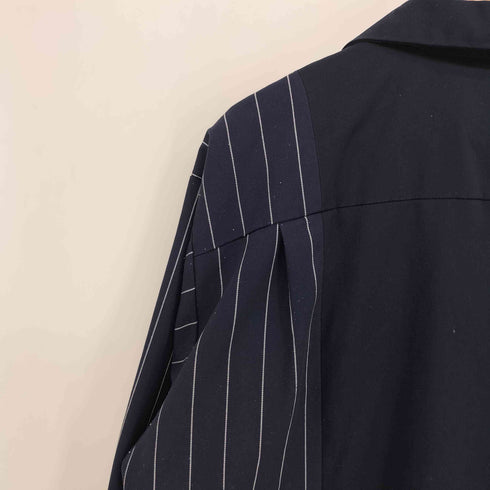 ミハラヤスヒロ MIHARA YASUHIRO ストライプ 切り替え L/S オープンカラー シャツ メンズ JPN:XL
