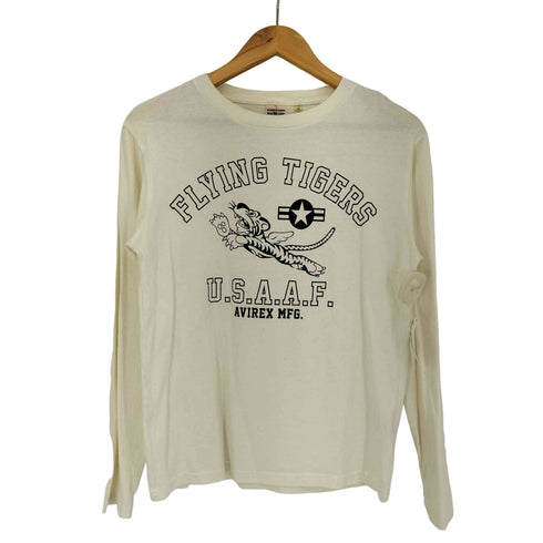 アヴィレックス AVIREX FLYINGTIGERS プリントL/S Tシャツ メンズ import:M