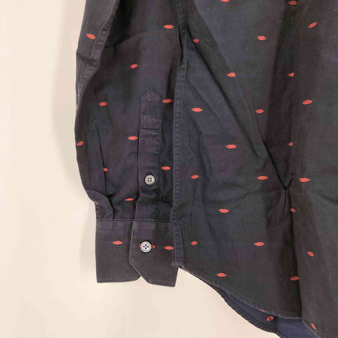 ポールスミス Paul Smith リップ柄 レギュラーカラーシャツ メンズ import:M