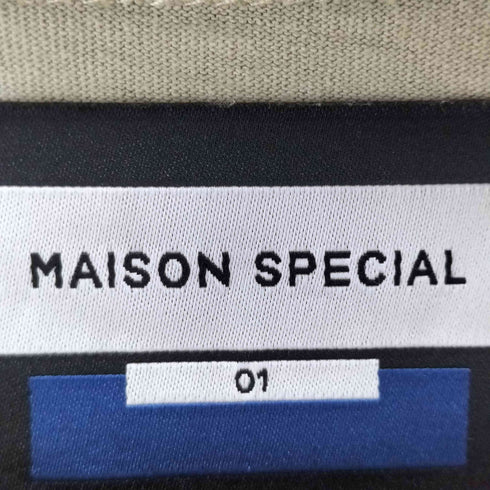 メゾンスペシャル MAISON SPECIAL Numbering USA Embroidery Prime-Over Football Crew Neck T-shirt メンズ JPN:1