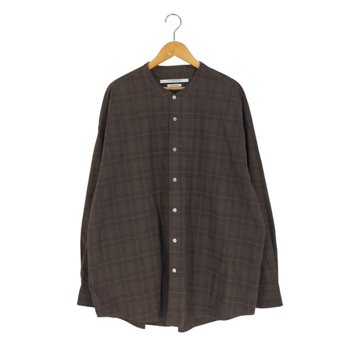 ジャーナルスタンダードトライセクト JOURNAL STANDARD TRISECT 19aw FAT BAND DYE The FAT Shirt チェック バンドカラーシャツ メンズ JPN:L
