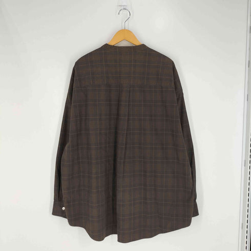 ジャーナルスタンダードトライセクト JOURNAL STANDARD TRISECT 19aw FAT BAND DYE The FAT Shirt チェック バンドカラーシャツ メンズ JPN:L