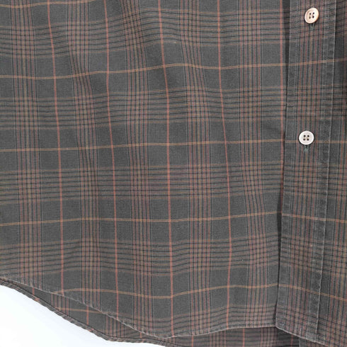 ジャーナルスタンダードトライセクト JOURNAL STANDARD TRISECT 19aw FAT BAND DYE The FAT Shirt チェック バンドカラーシャツ メンズ JPN:L