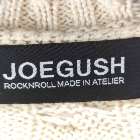 JOEGUSH ダメージ加工Vネックケーブルニット メンズ JPN:2