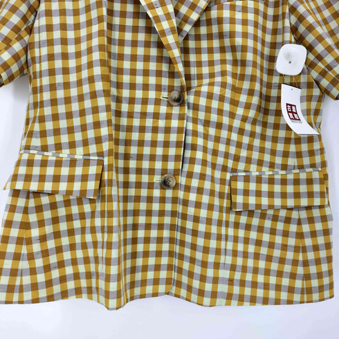 メゾンスペシャル MAISON SPECIAL Color Plaid Half Sleeve Jacket レディース FREE