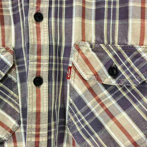 リーバイス Levis RED TAB レギュラーカラーL/S チェックシャツ メンズ import:XL