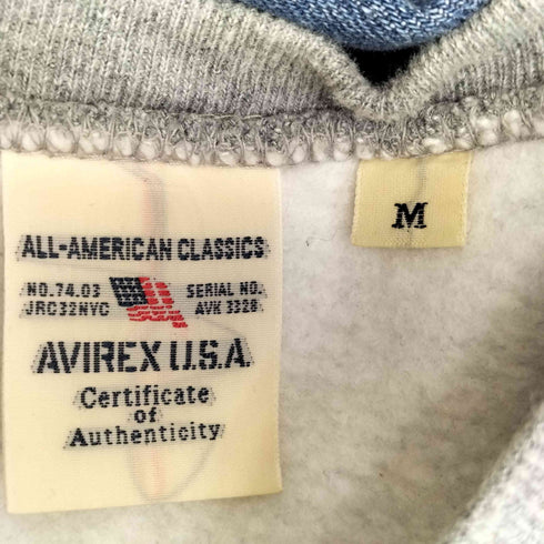 アヴィレックス AVIREX U.S.A.F. LANGLEY AFB 裏起毛スウェット メンズ import:M
