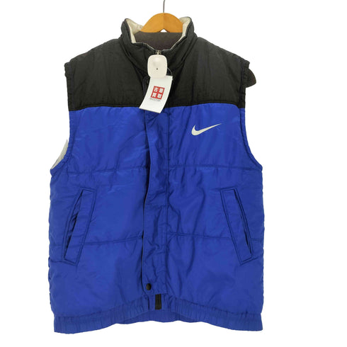 ナイキ NIKE 90-00s 白タグ ロゴ刺繍 中綿ナイロンベスト メンズ JPN:M