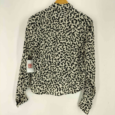 サンローランパリ SAINT LAURENT PARIS 総柄プリントシルクL/Sシャツ レディース 37