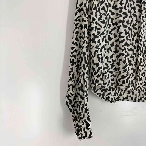 サンローランパリ SAINT LAURENT PARIS 総柄プリントシルクL/Sシャツ レディース 37