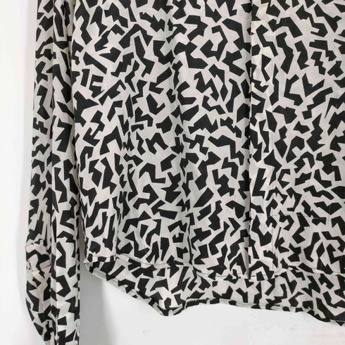 サンローランパリ SAINT LAURENT PARIS 総柄プリントシルクL/Sシャツ レディース 37