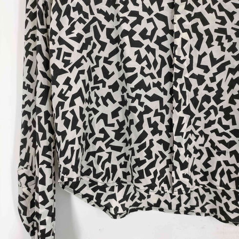 サンローランパリ SAINT LAURENT PARIS 総柄プリントシルクL/Sシャツ レディース 37