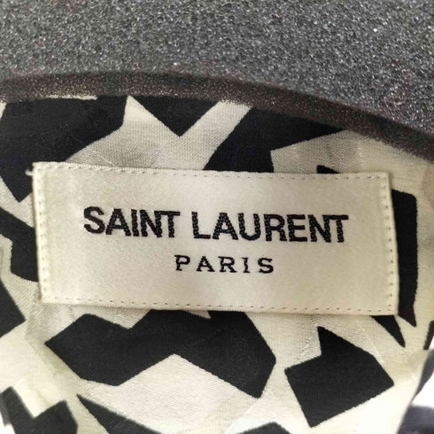 サンローランパリ SAINT LAURENT PARIS 総柄プリントシルクL/Sシャツ レディース 37