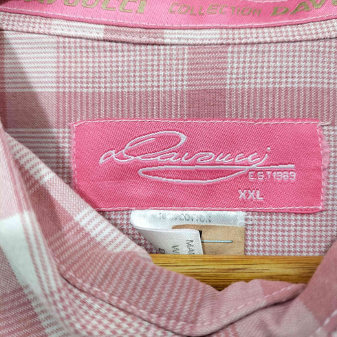 DAVOUCCI チェック柄 ショートスリーブ ポケットシャツ メンズ XXL