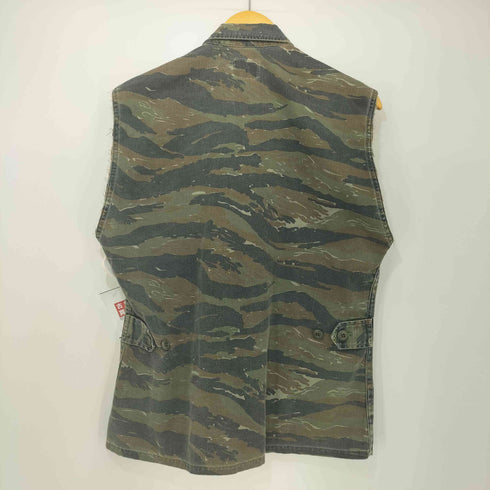 70S タイガー ストライプ BDU ジャケット リメイク カットオフ ベスト メンズ SMALL-REGULAR