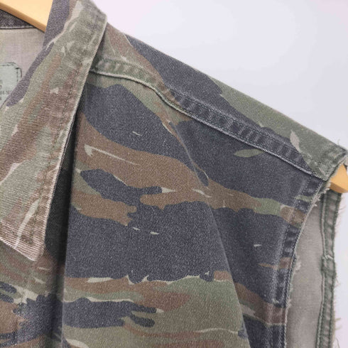 70S タイガー ストライプ BDU ジャケット リメイク カットオフ ベスト メンズ SMALL-REGULAR