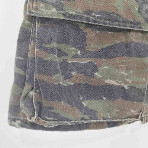 70S タイガー ストライプ BDU ジャケット リメイク カットオフ ベスト メンズ SMALL-REGULAR