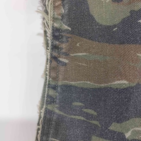70S タイガー ストライプ BDU ジャケット リメイク カットオフ ベスト メンズ SMALL-REGULAR