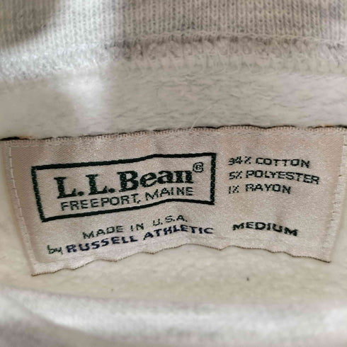 エルエルビーン L.L.Bean 90s USA製 レーヨン混 Vガゼット モックネック スウェット プルオーバートレーナー レディース M