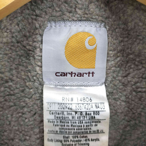 カーハート Carhartt 11年 9月製造 裏地ボア ジップアップ ダックベスト メンズ L