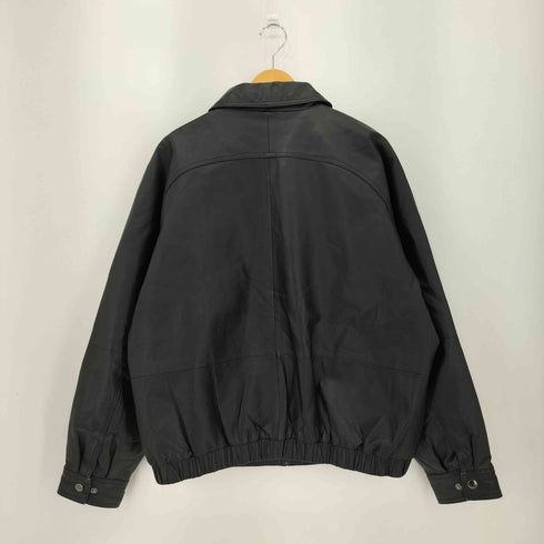 セントジョンズベイ STJOHNS BAY 90s リアルレザー ジップアップ スウィングトップジャケット メンズ L