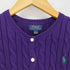 ポロラルフローレン POLO RALPH LAUREN ケーブル編み フリルカーディガン レディース import:L