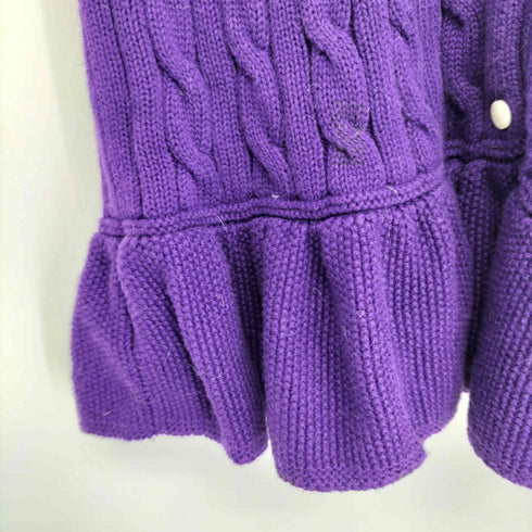 ポロラルフローレン POLO RALPH LAUREN ケーブル編み フリルカーディガン レディース import:L