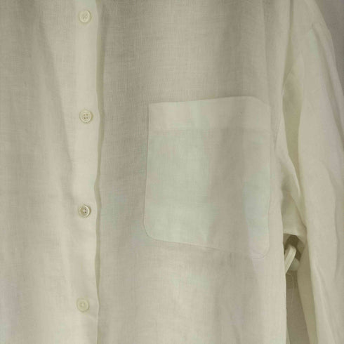 ザラ ZARA White Linen Pocket Cropped Shirt レディース S
