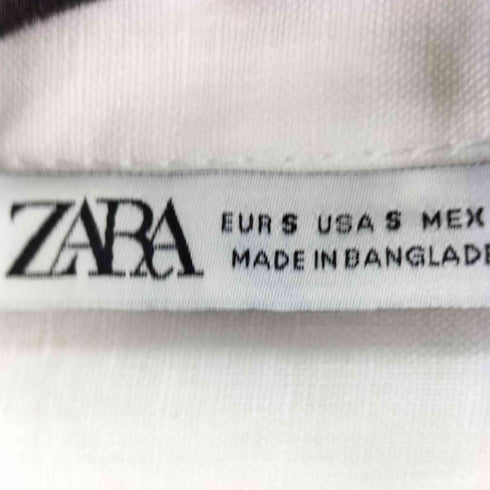 ザラ ZARA White Linen Pocket Cropped Shirt レディース S