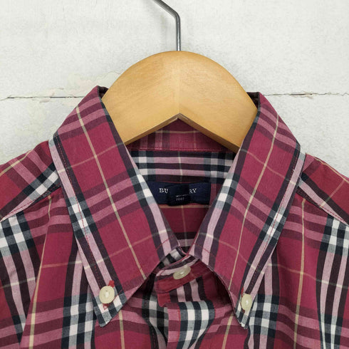 バーバリーロンドン BURBERRY LONDON ロゴ刺繍 ハウスチェックコットンシャツ メンズ M