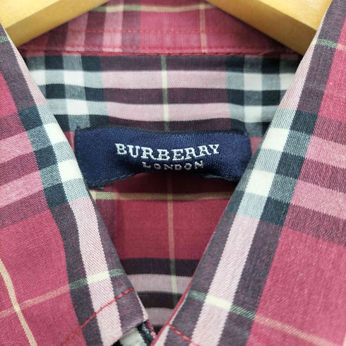バーバリーロンドン BURBERRY LONDON ロゴ刺繍 ハウスチェックコットンシャツ メンズ M
