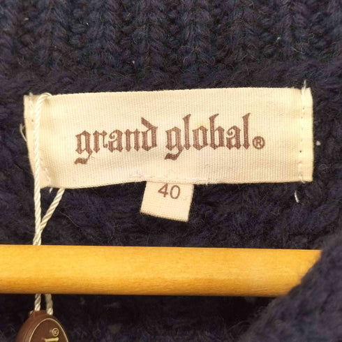 グランドグローバル GRAND GLOBAL ケーブル編みカーディガン メンズ 40