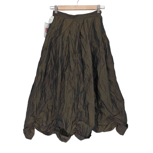 romeo gigli シワ加工裾フリルフレアスカート import レディース 36